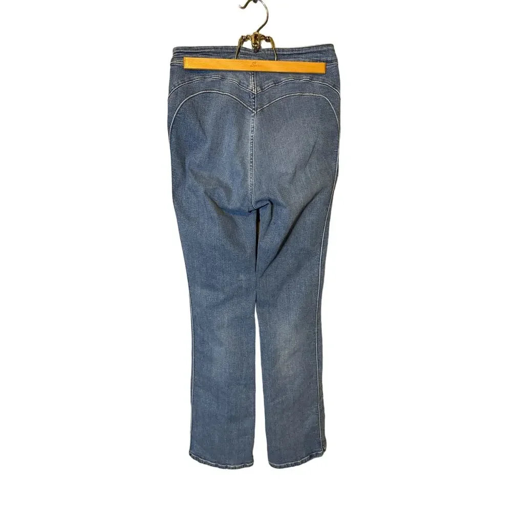 Free People Cross My Heart Jeans in Burnin Blue Booty Love 27 - Picture 2 of 11